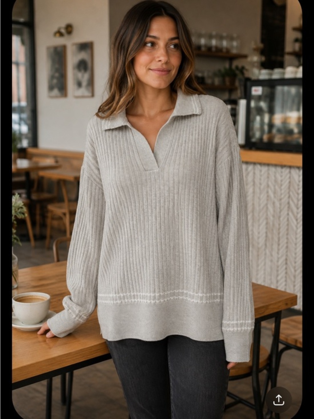 Rag & Bone collared preppy wool blend pullover sweater size XS